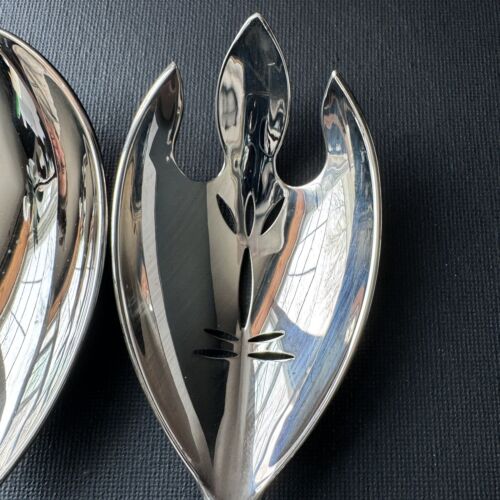 Set 2 Insalata Avon Royal Sapphire Acciaio Blu Servizio Servizio Forchetta Cucchiaio Francia - Foto 11 di 20