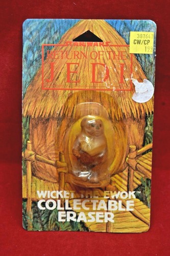 Vintage 1983 Star Wars ROTJ Wicket the Ewok Collectable Eraser Sealed 5806