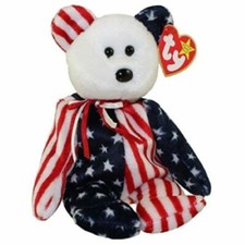 TY Beanie Baby - Spangle The Bear White Face Vintage 1999 Tags Attached
