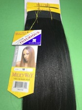 Milkyway 100 Human Hair Yaky Weave 14" 1B