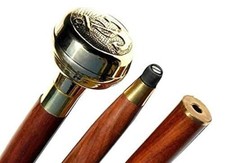 Brass Anchor Design Handle wooden walking stick cane