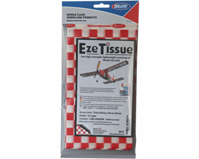 Deluxe Materials BD74 Eze Tissue Red Schachbrett 75x50cm (3pcs) Modell