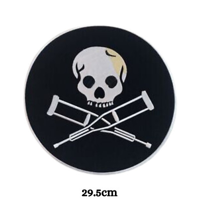 Broken Rider Skull Cross Large Biker Jacket Back Sew On Embroidered Patch