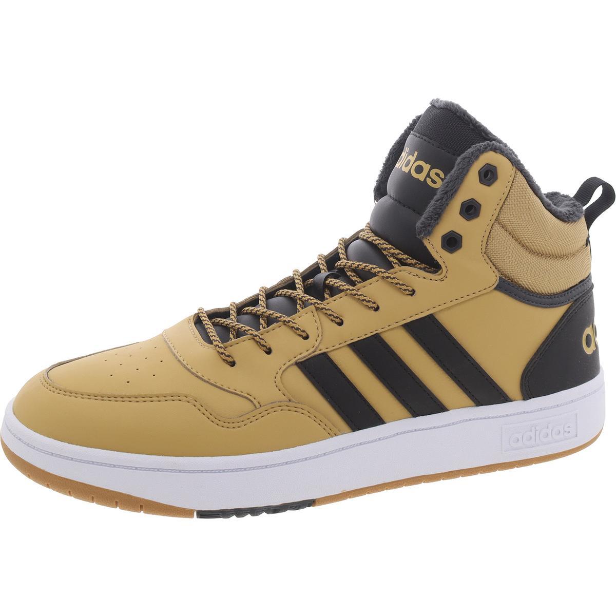 Баскетбольные кроссовки Adidas Mens Hoops 3.0 MID WTR бежевого цвета 11.5 Medium (D) BHFO 5747