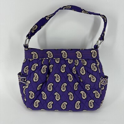 Retired Vera Bradley Simply Violet Reversible Tote Magnetic Closure NEW *READ*