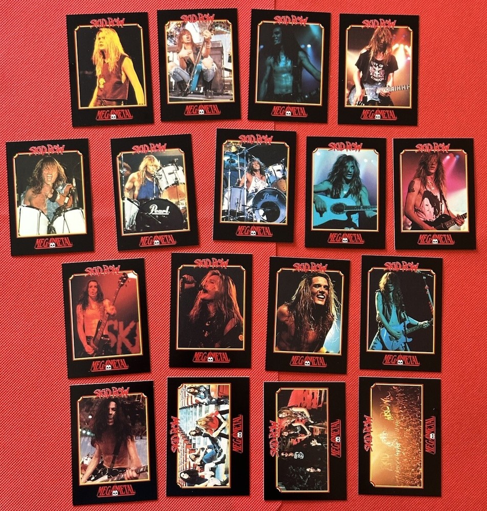 1991 Impel Mega Metal SKID ROW 17 Card Complete Set #99-115🤘👀LOOK👀🎸
