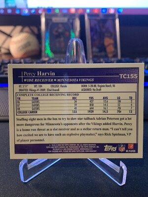 2009 Topps Chrome - Percy Harvin #TC155 Refractor (RC) for sale
