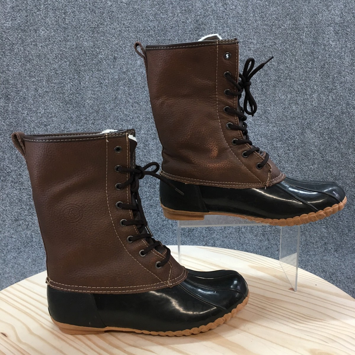 Sporto Boots Womens 10 M Daphne Mid Calf Steel Shank Duck Boot