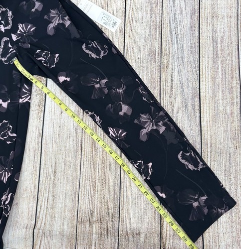 Tuta LOLE Siobhan taglia media nera Morning Glory floreale buco della serratura dietro nuova con etichette - Foto 7 di 10