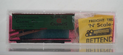 Nuevo de Lote Antiguo Roundhouse OPPENHEIMER CASING CO. Escala N Kit de Coche Frigorífico - 8682 | Zustand: New