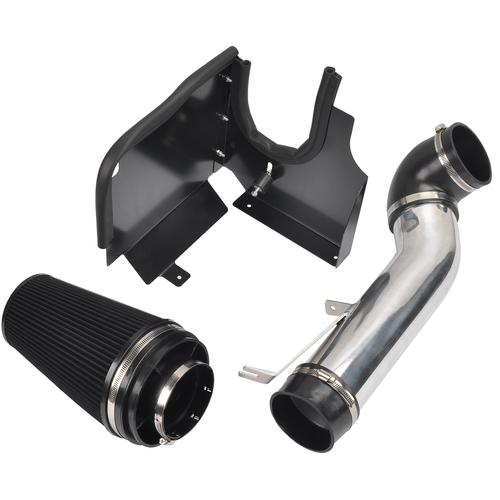 Kit de admisión de aire frío protector térmico 4" plateado para 99-07 Chevy GMC V8 4,8 L/5,3 L/6,0 L - Imagen 2 de 9