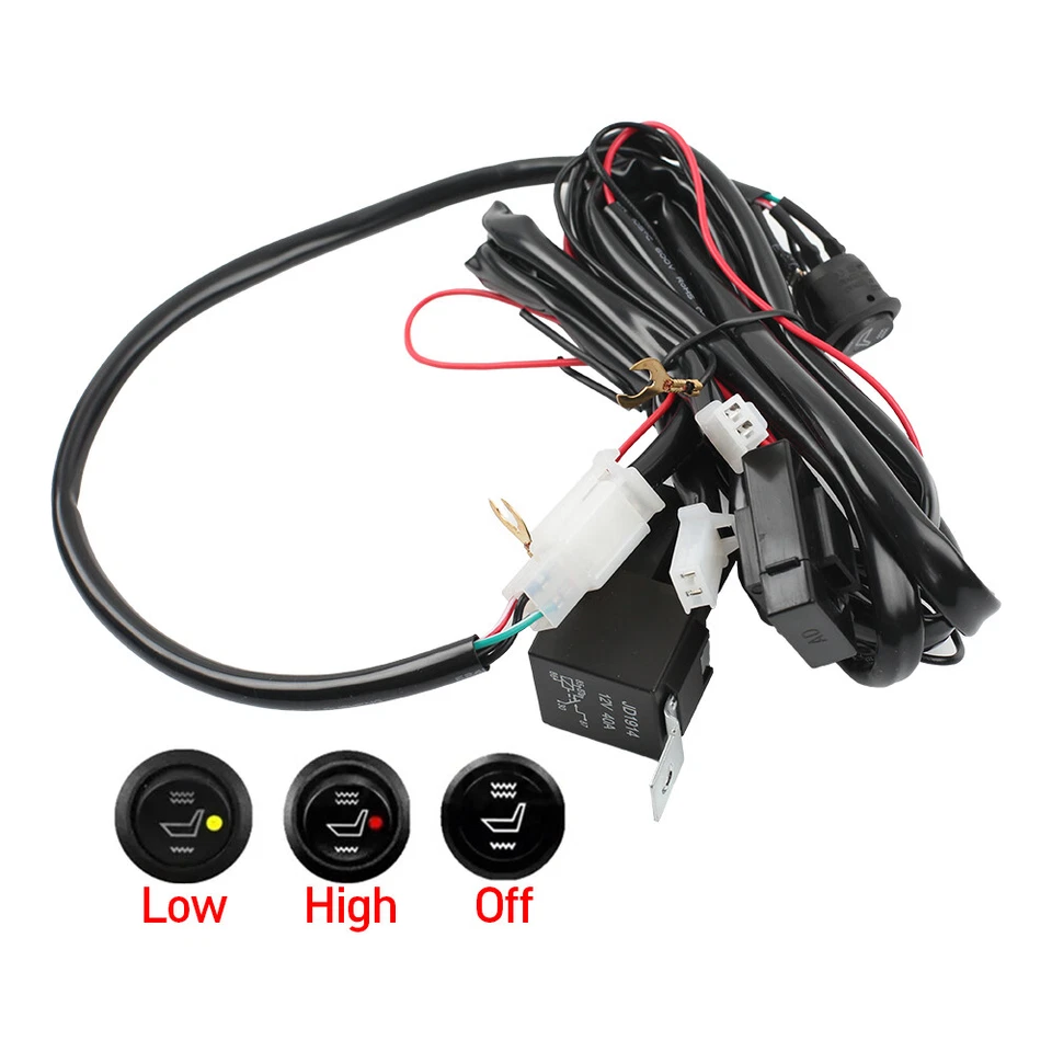 2x/4x Car Carbon Seat Universal Heating Mats Retrofit Kit For Trucks Auto Pad UK - Image 4 of 4