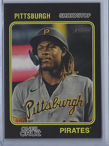 2023 Topps Heritage Oneil Cruz #252 Black Parallel one of 50 made - Bild 1 von 2