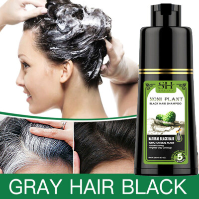Sevich Fast Black Hair Shampoo Hair Color Dye Natural Plant Essence Permanent US
