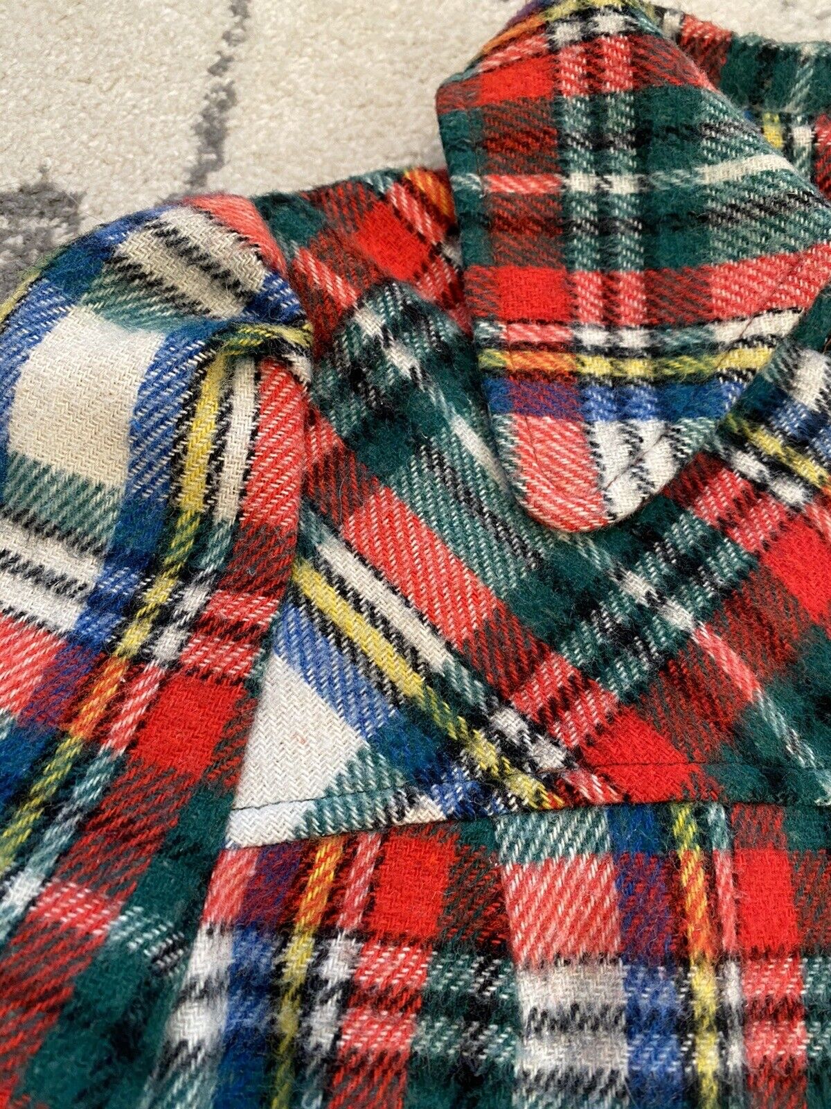 Vintage 1960s Plaid Wool Coat Jacket, Fitted Zip … - image 8