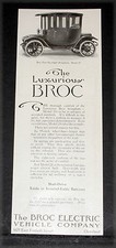 1912 OLD MAGAZINE PRINT AD, BROC ELECTRIC VEHICLES, 4 PASSENGER 28 BROUGHAM!