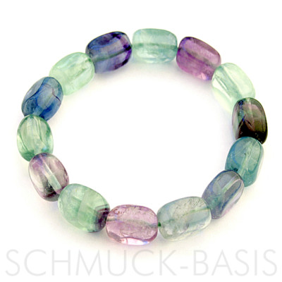 Fluorite Bracelet with Stretch Band; Rainbow Fluorite EXCELLENT!