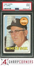 1969 TOPPS #527 AL LOPEZ WHITE SOX HOF PSA 9