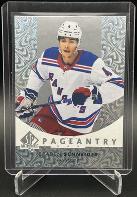 22-23 SP Authentic Braden Schneider Pageantry Rookie New York Rangers
