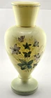 Victorian Enamel Painted Flower & Butterfly detail Cream Milk Glass 11" Vase