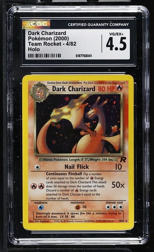 Dark Charizard (Unlimited) graded CGC 4.5 for sale on eBay