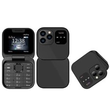 For i16Pro Mini Flip Mobile Phone 2G SIM Card Small Display Foldable Cell Phone