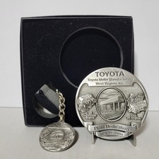 Vintage Toyota 2000 Buffalo WV Plant Dedication Commemorative Plaque Keychain