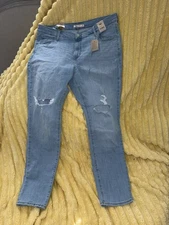 Women’s Levi Jeans 721 High Rise Skinny Distressed Light Plus Size 18w 29 Insea