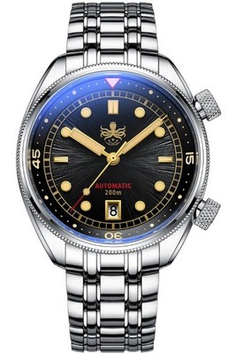 Phoibos Eagle Ray PY039D Automatischer Kompressor Sunray Black Stahl 200m