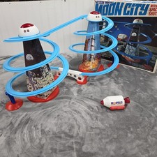 1970 MOON CITY BY CRAGSTAN WITH BATTERY POWERED SPACE-AGE SHUTTLE CRAFT IN BOX