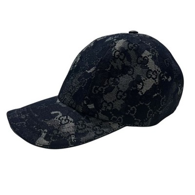 Used GUCCI Gucci Cap 847898 4HBHZ Web Striped GG Denim Baseball Cap Size L