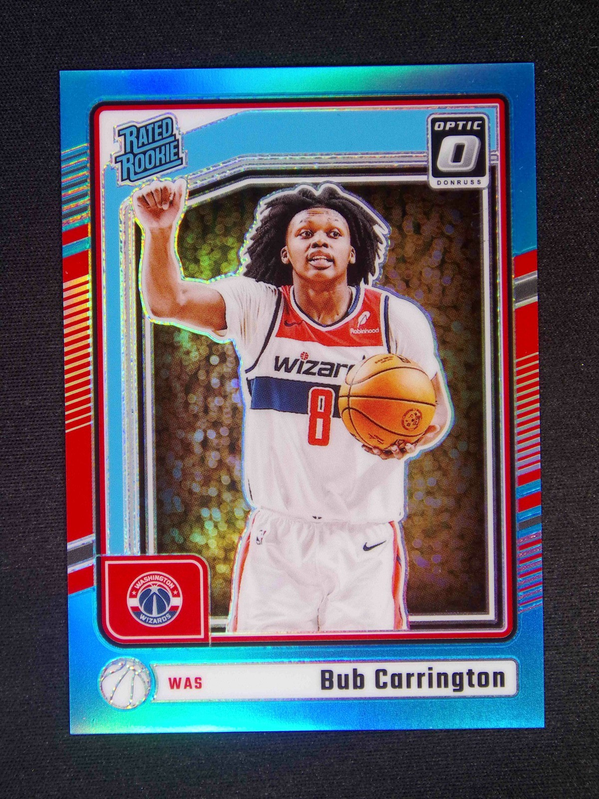 2024-25 Panini Donruss Optic Bub Carrington #273 RC Rated Rookie Aqua /225