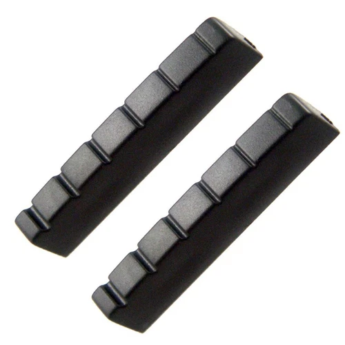 2pcs Plastic Guitar Nuts 43 x 6 x 9mm for 6-String Acoustic Guitar Black