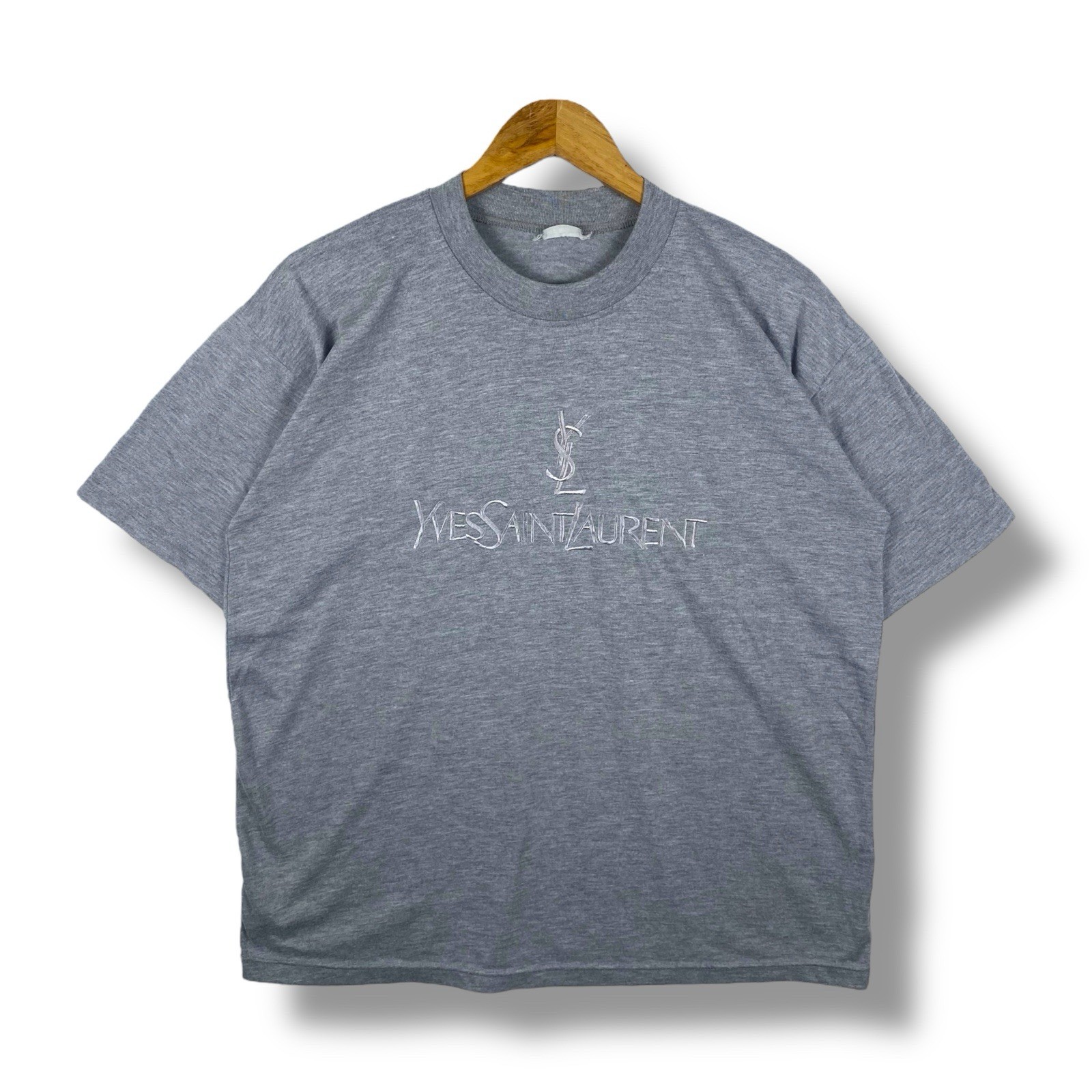 SAINT LAURENT T shirt maglietta vintage anni 90 YSL con logo ricamato taglia extra large