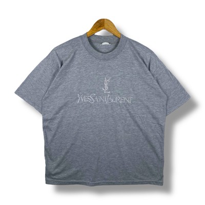 Vintage 90's YSL Embroidery Logo Tee Shirt Extra Large Size | eBay