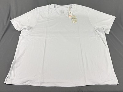 Tommy Bahama Tee T-Shirt Coastal Crest V-Neck 3XLB White Modal Polyester NWT $89
