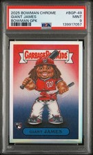 2025 Bowman Chrome James Wood Giant James Garbage Pail Kids RC GPK #BGP-49 PSA 9