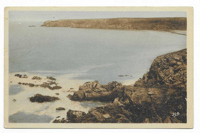 Old postcard ''La Pointe du Raz - La Baie des Trépassés
