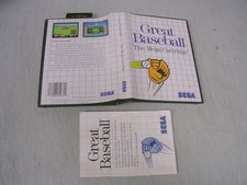 Great Baseball (Sega Master System SMS) Original Case Box & Maual