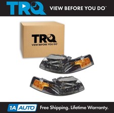 Trq Headlight Assembly Pair Lh Rh 2pc For 1999-2004 Ford Mustang Fo2502177 Trq Headlight Assembly Pair Lh Rh 2pc For 1999-2004 Ford Mustang Fo2502177