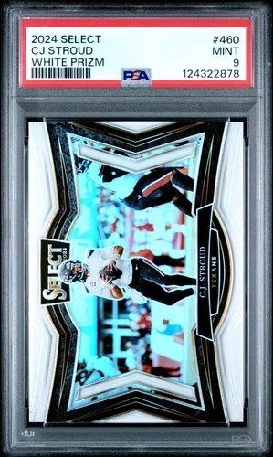 2024 PANINI SELECT WHITE PRIZM #460 CJ STROUD 3/35 PSA 9