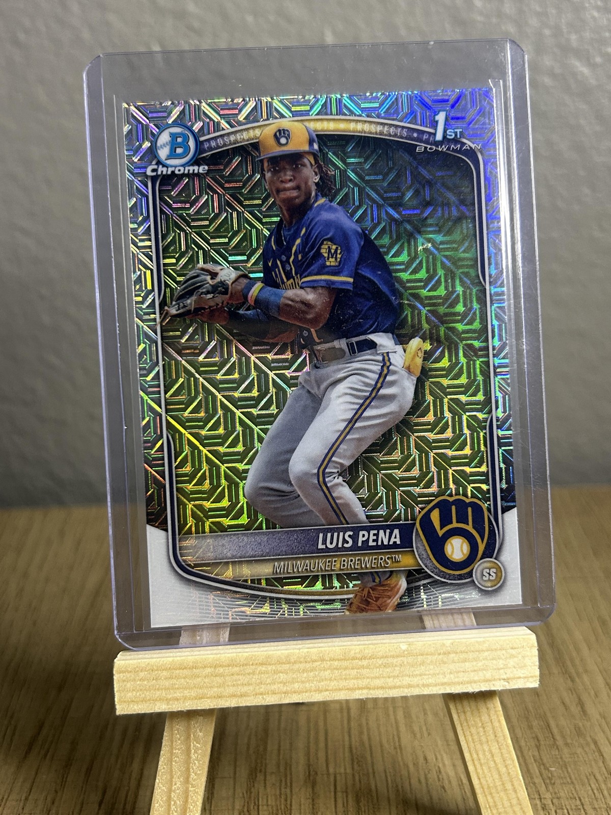 2025 Bowman #BCP-38 Luis Pena Chrome Prospects Mojo Refractor