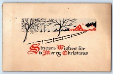 1913 Christmas Arts Crafts Houses Winter Scene Frankfort Kentucky KY Postcard