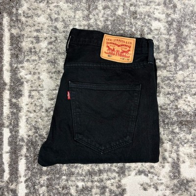 LEVIS 501 Herren Jeans Hose W32 L32 Regular Straight Schwarz Denim