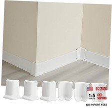 Baseboard Corner Protector, Self Adhesive 3 Inside 3 Outside Corners White