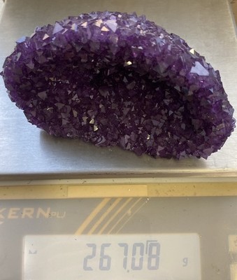  Video  267g ALAUN Kristalldruse amethyst alum crystal Druse Geode Geschenk edel