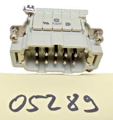 Harting Steckverbinder Einsatz Maschinenstecker Stecker 10 polig Stift Monoblock
