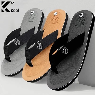 Klassische flache Herren-Slipper Flip-Flops Sommer Strand Freizeit Urlaub hochwertig UK