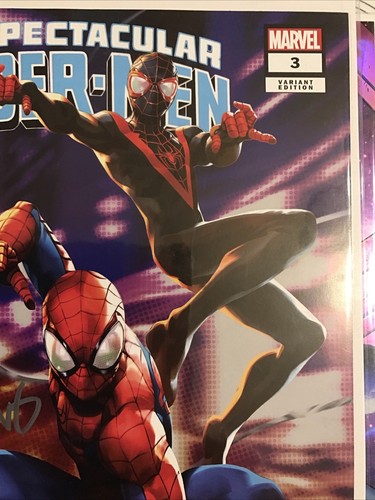The Spectacular Spider-Man #3 1:25 Derrick Chew Variant Marvel Signed with COA - Picture 3 of 6