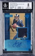 2016 DONRUSS SIG SERIES SIGNATURE PRIME PLATINUM #57 JARED GOFF BGS 8 AUTO 10